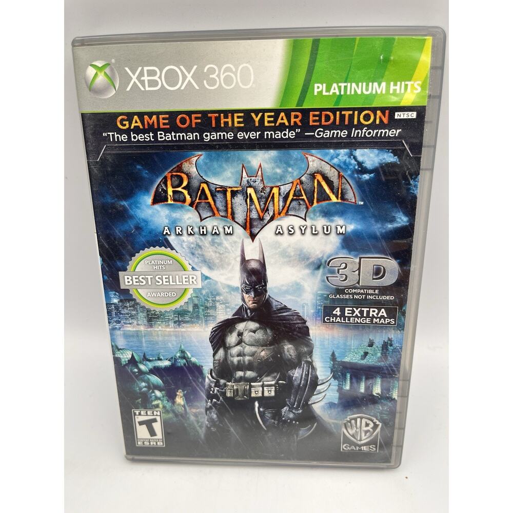 Batman: Arkham Asylum -- Game of the Year Edition (Microsoft Xbox 360, 2010) CIB